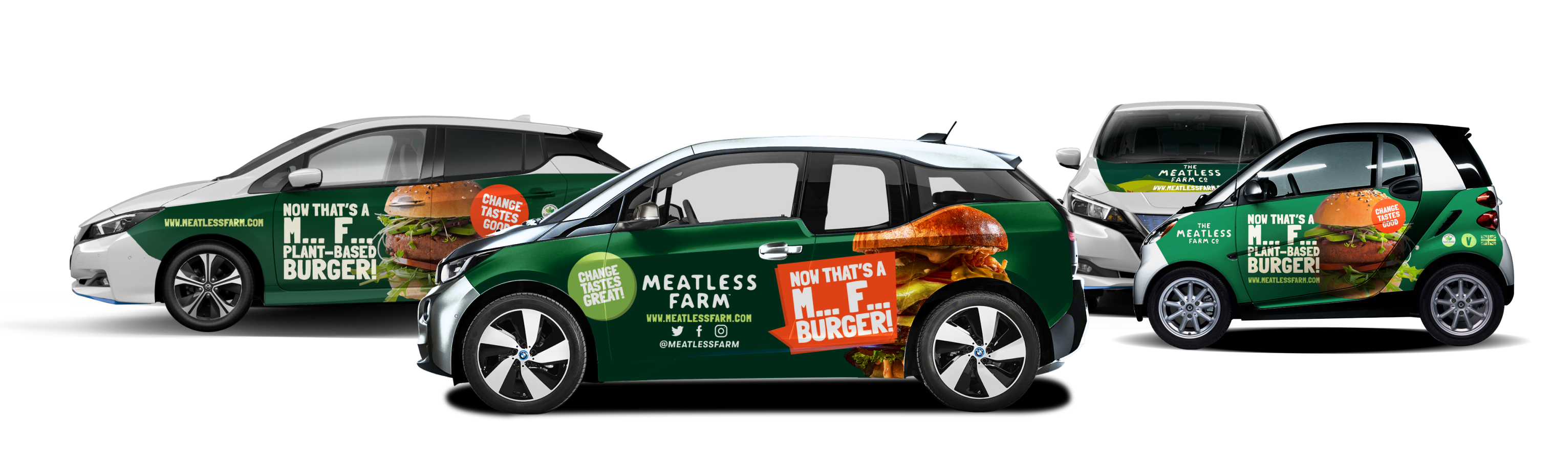 Adverttu Campaign: Meatless Farm, Wrapped BMW i3