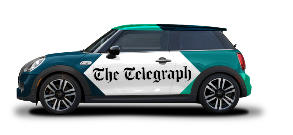 Adverttu Wrap Showcasing a Telegraph Branded Vehicle